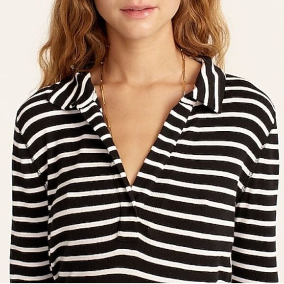 NWT J.Crew Ribbed Polo T-Shirt - Picture 2 of 9